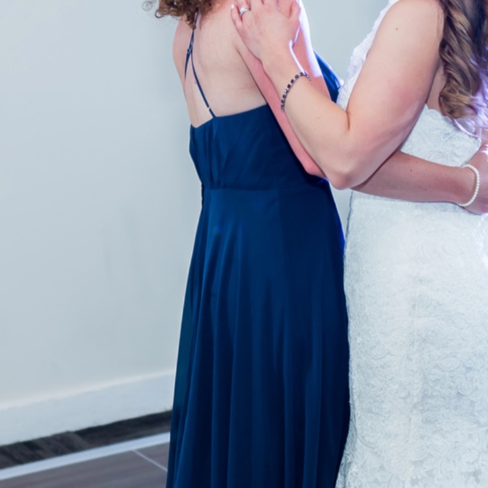 David’s bridal Spaghetti Strap Full Skirt color Marine size 12